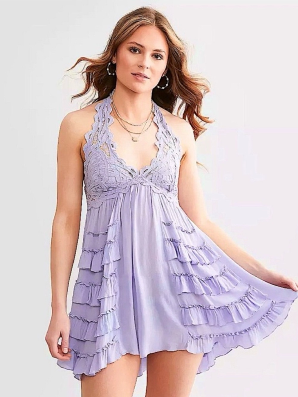 Free People Adella Halter Slip Dress